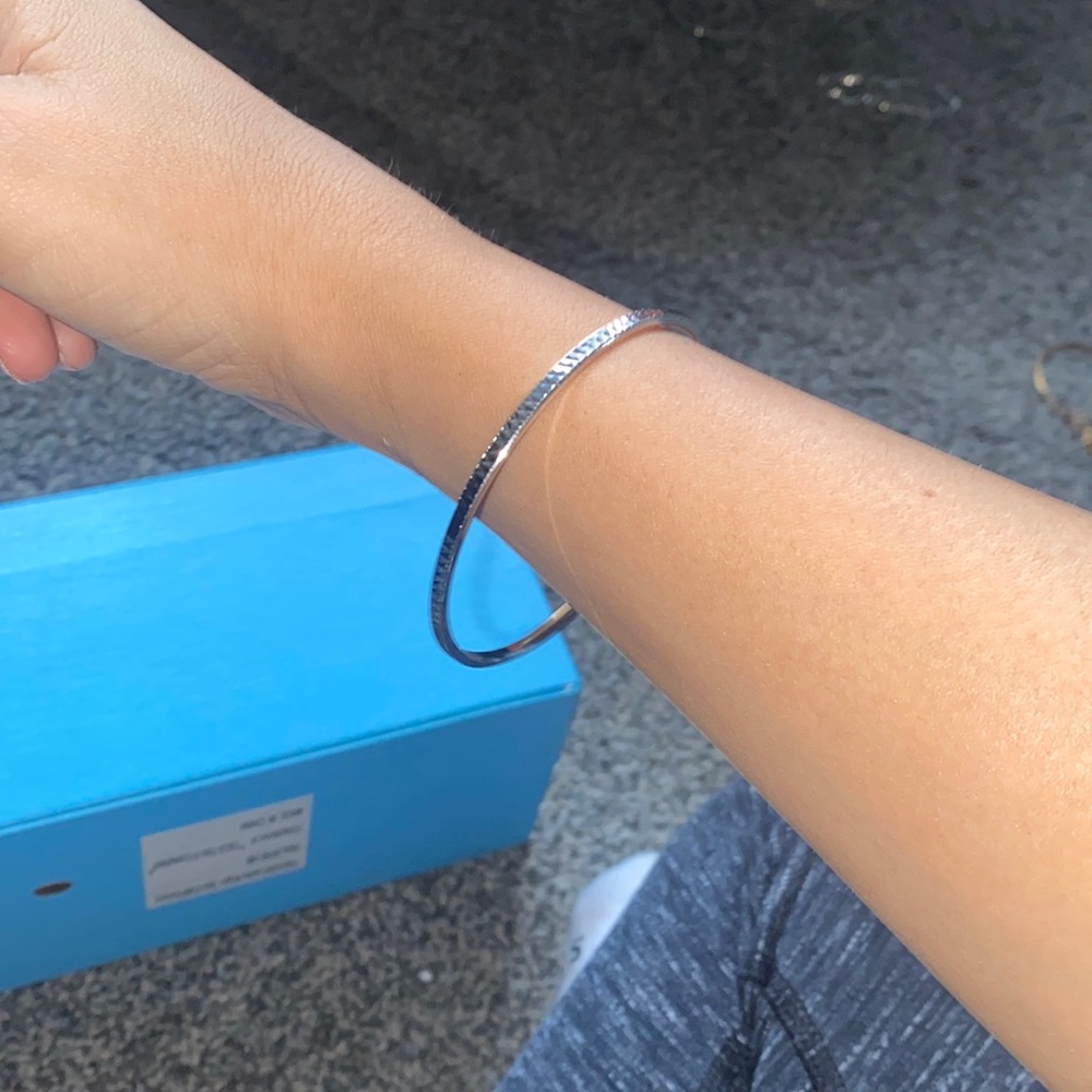 Silver plain bracelet